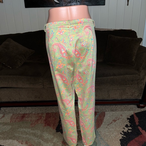 Lauren Ralph Lauren • Pink/ Green • Size 14 • Paisley • Design Pants - Picture 6 of 11